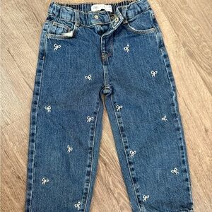 Zara Kids Jeans with Bow Detail 4T